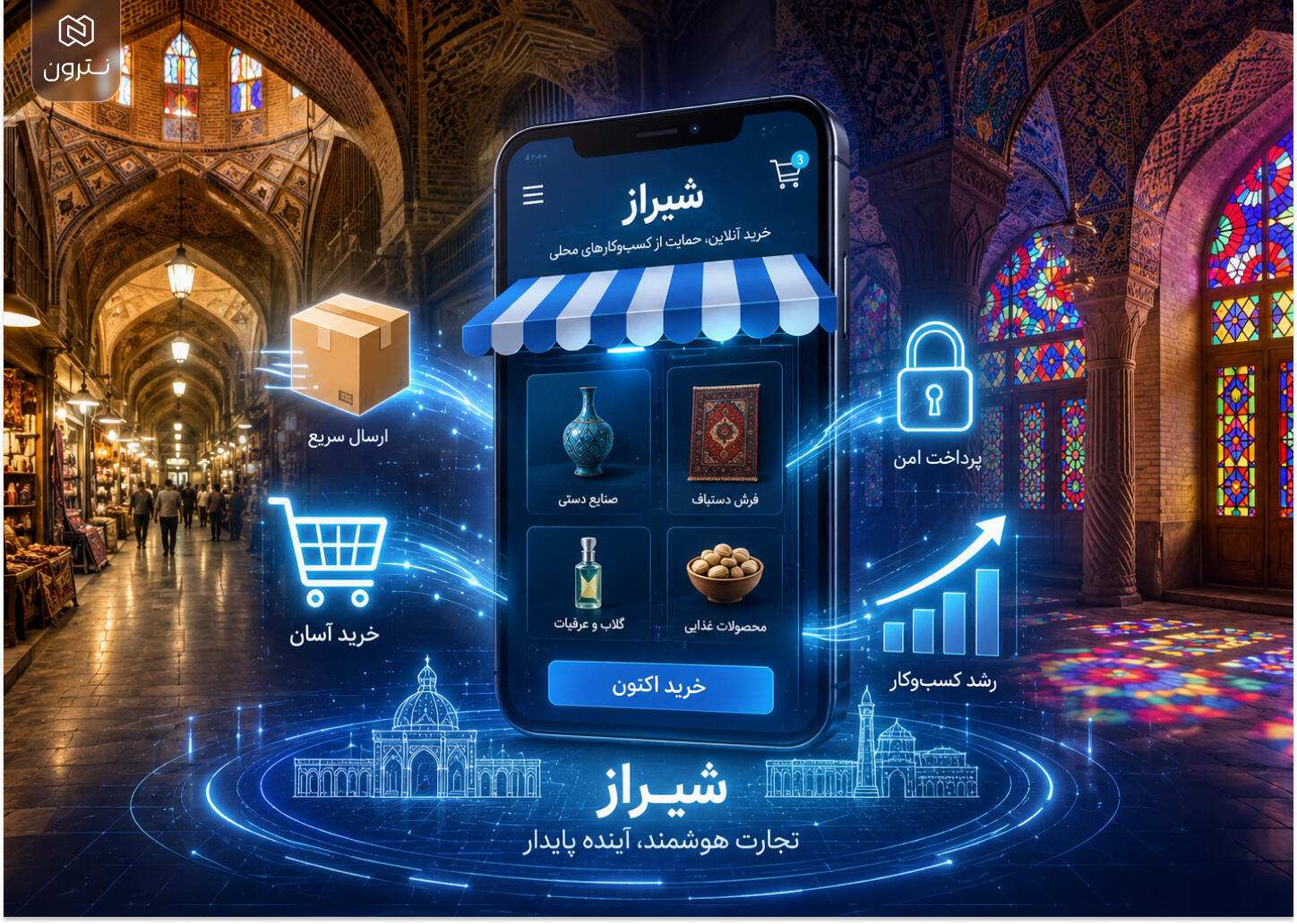  رشد فروش آنلاین و افزایش مشتریان پس از راه‌اندازی سایت فروشگاه اینترنتی توسط آژانس نترون
